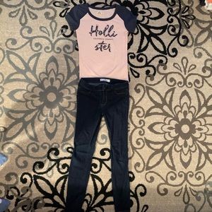 Hollister jeans and tee shirt